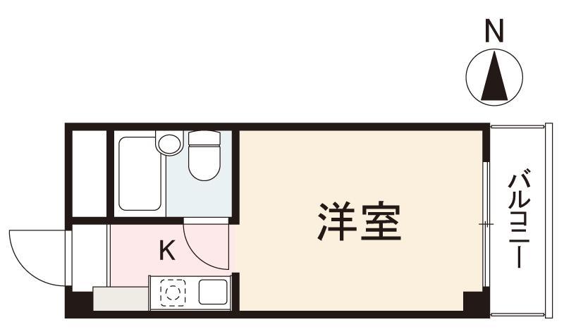 クリキマンション寺井(1K/2階)の間取り写真