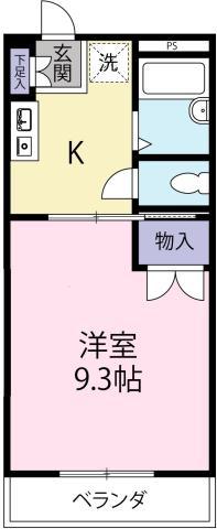 コーポKADOTA(1K/1階)の間取り写真