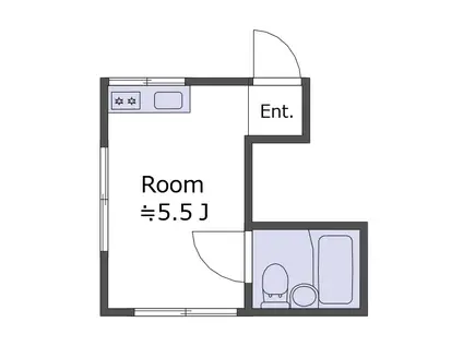 コーポタツミ(ワンルーム/1階)の間取り写真