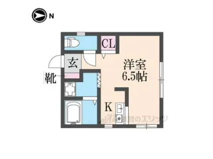 シャインロードミヤコ(ワンルーム/2階)の間取り写真