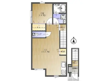 クレインハイツ(1LDK/2階)の間取り写真