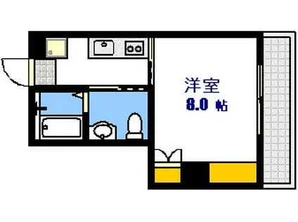 マノワールIII(1K/1階)の間取り写真