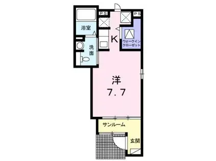 ペルソナ II(1K/1階)の間取り写真