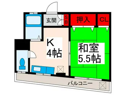 中村ビル(1K/3階)の間取り写真
