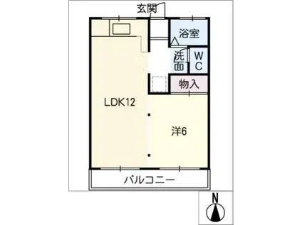 カサブエナ(1LDK/2階)の間取り写真
