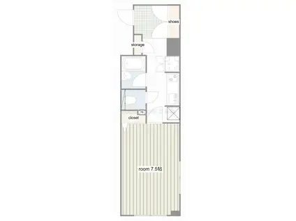 ヒルトップ恵比寿(1K/2階)の間取り写真