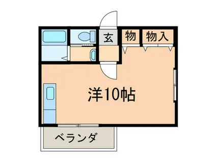 四番町コーポ(ワンルーム/3階)の間取り写真