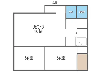 パークハイム1.2(2LDK/1階)の間取り写真