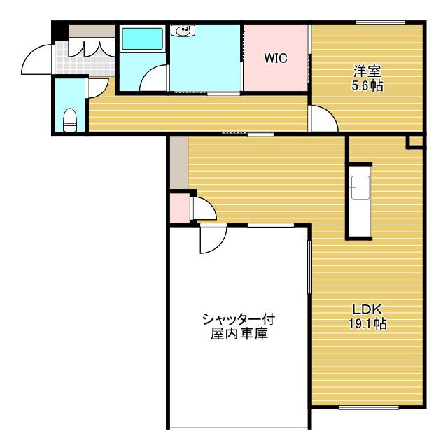 NCODA(1LDK/1階)の間取り写真