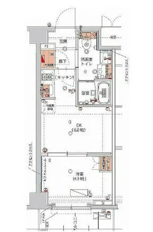 ハーモニーレジデンス神楽坂ヒルズsecond 4階階 間取り