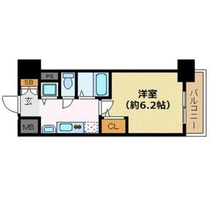プレサンス名古屋STATIONビジュ(1K/2階)の間取り写真