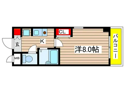 リビエール金山(1K/4階)の間取り写真