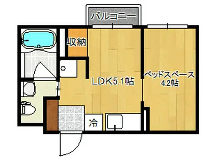 マリアンテ(ワンルーム/3階)の間取り写真