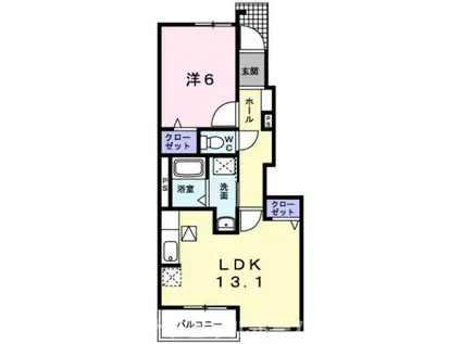 VILLA フォーシーズン(1LDK/1階)の間取り写真