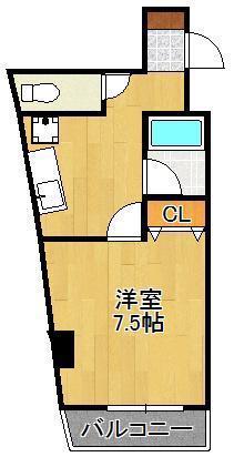 リモージュ野上(1K/6階)の間取り写真