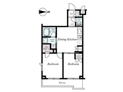 ルーブル新宿西落合八番館(2DK/4階)の間取り写真