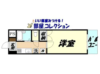 ウインズ浅香I(1K/5階)の間取り写真