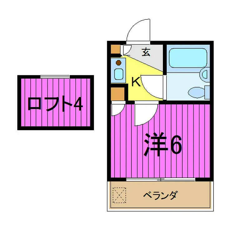 アミューズメント芝第二 2階階 間取り