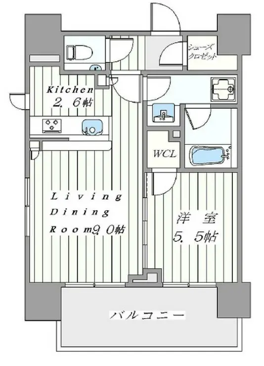 クラッシィスイート赤坂 7階階 間取り