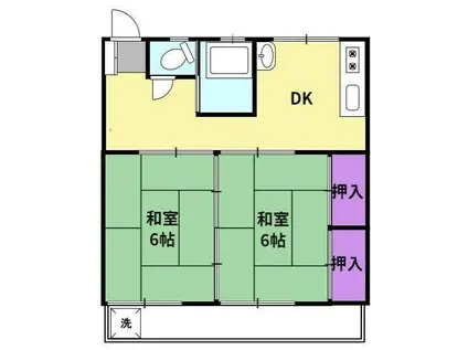 レイクヒルYS(2DK/4階)の間取り写真