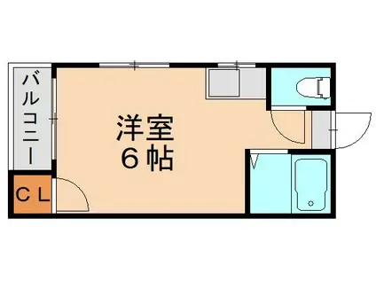 ホワイトハイツ日吉台(ワンルーム/1階)の間取り写真