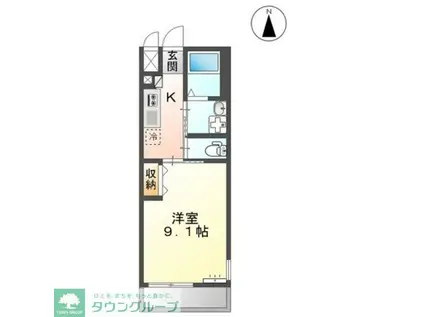 コンフォルト優(1K/2階)の間取り写真