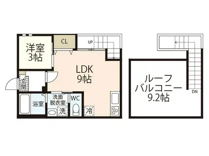 GRANDTIC COCON FUNAIRI(1LDK/2階)の間取り写真