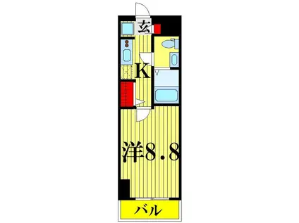 グランドコート親水公園(1K/7階)の間取り写真