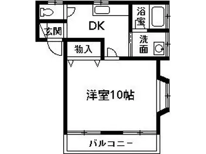 スマイルハイツ(1DK/2階)の間取り写真