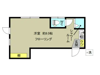 富士ハイツ(ワンルーム/1階)の間取り写真