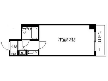 モンテベルデ横浜中央(1K/10階)の間取り写真