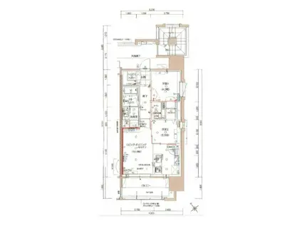 ラコント西鉄久留米(2LDK/14階)の間取り写真