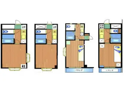 プラザ川口(1K/5階)の間取り写真