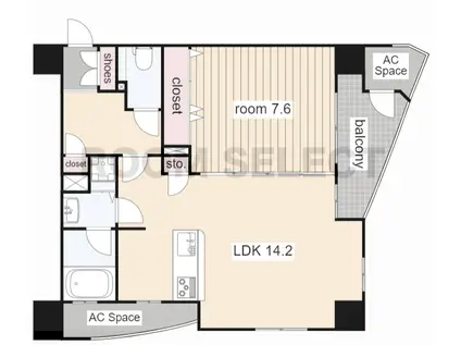 プロシード金山Ⅱ(1LDK/7階)の間取り写真