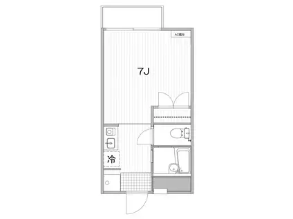 KTCハイツ(ワンルーム/3階)の間取り写真