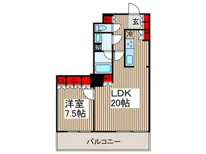 THE TOKYO TOWERS MIDTOWER(1LDK/18階)の間取り写真