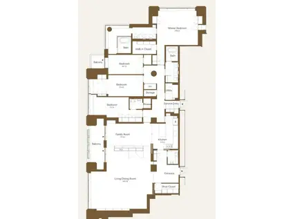 六本木ヒルズレジデンスC(4LDK/38階)の間取り写真