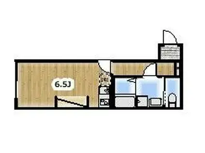 アンビション豊春(ワンルーム/1階)の間取り写真
