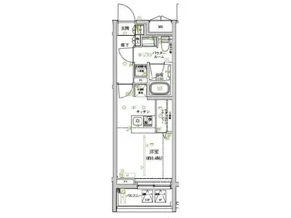 アルテシモ レンナ(ワンルーム/3階)の間取り写真