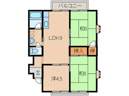 クオリティハイツ小川(3LDK/2階)の間取り写真