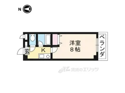 メゾン神楽丘(1K/1階)の間取り写真