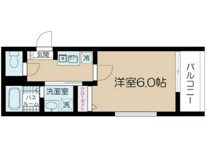 フェリーチェ吉祥寺A(1K/3階)の間取り写真