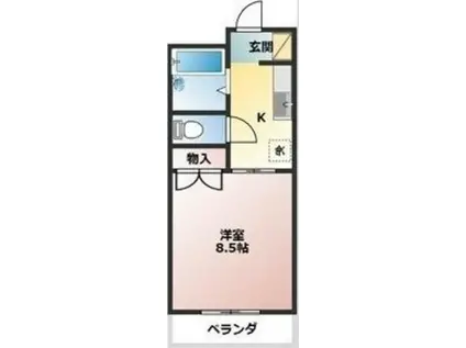 メゾンリヴレーヌ(1K/3階)の間取り写真