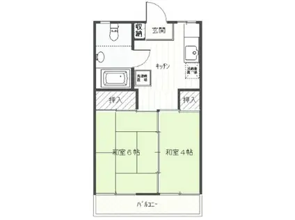 滝沢マンション(2DK/3階)の間取り写真