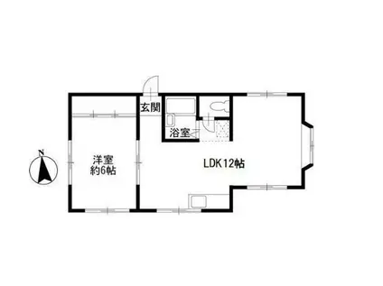 ヴィレッジ長崎@(1LDK/1階)の間取り写真
