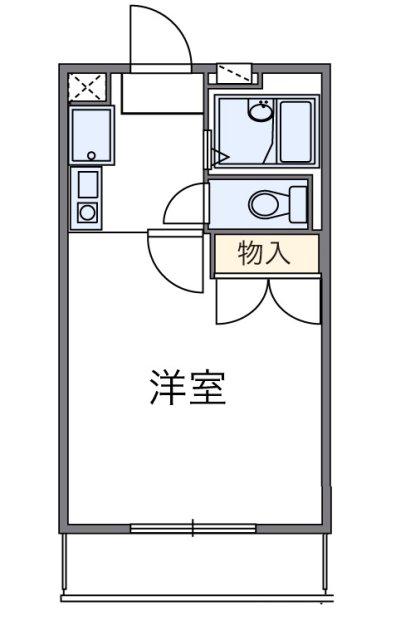 レオパレス天神(1K/1階)の間取り写真