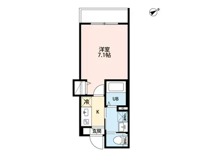 ROBOT HOME 六郷土手(1K/2階)の間取り写真