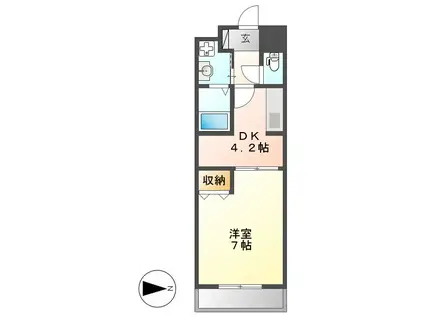 TRES EN VOGUE(1K/1階)の間取り写真