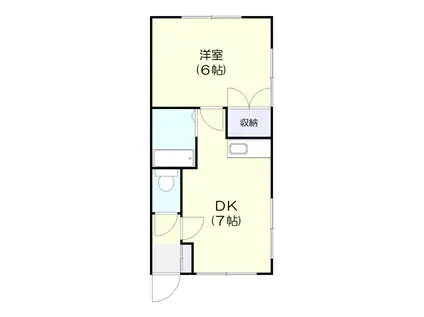 ゴールデンハイム21(1DK/2階)の間取り写真