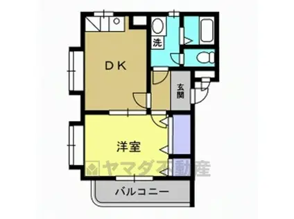 ユーミーマツダⅡ(1DK/1階)の間取り写真